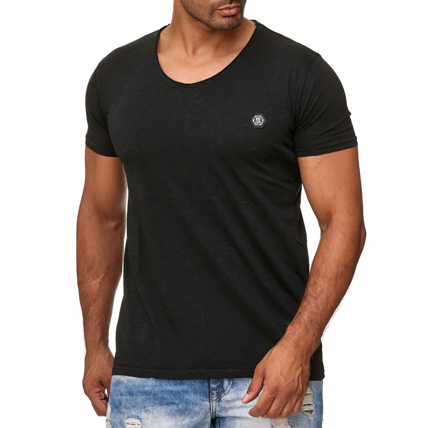 Red Bridge Herren V-Neck T-Shirt Schwarz 3 Red Bridge Herren V-Neck T-Shirt Schwarz