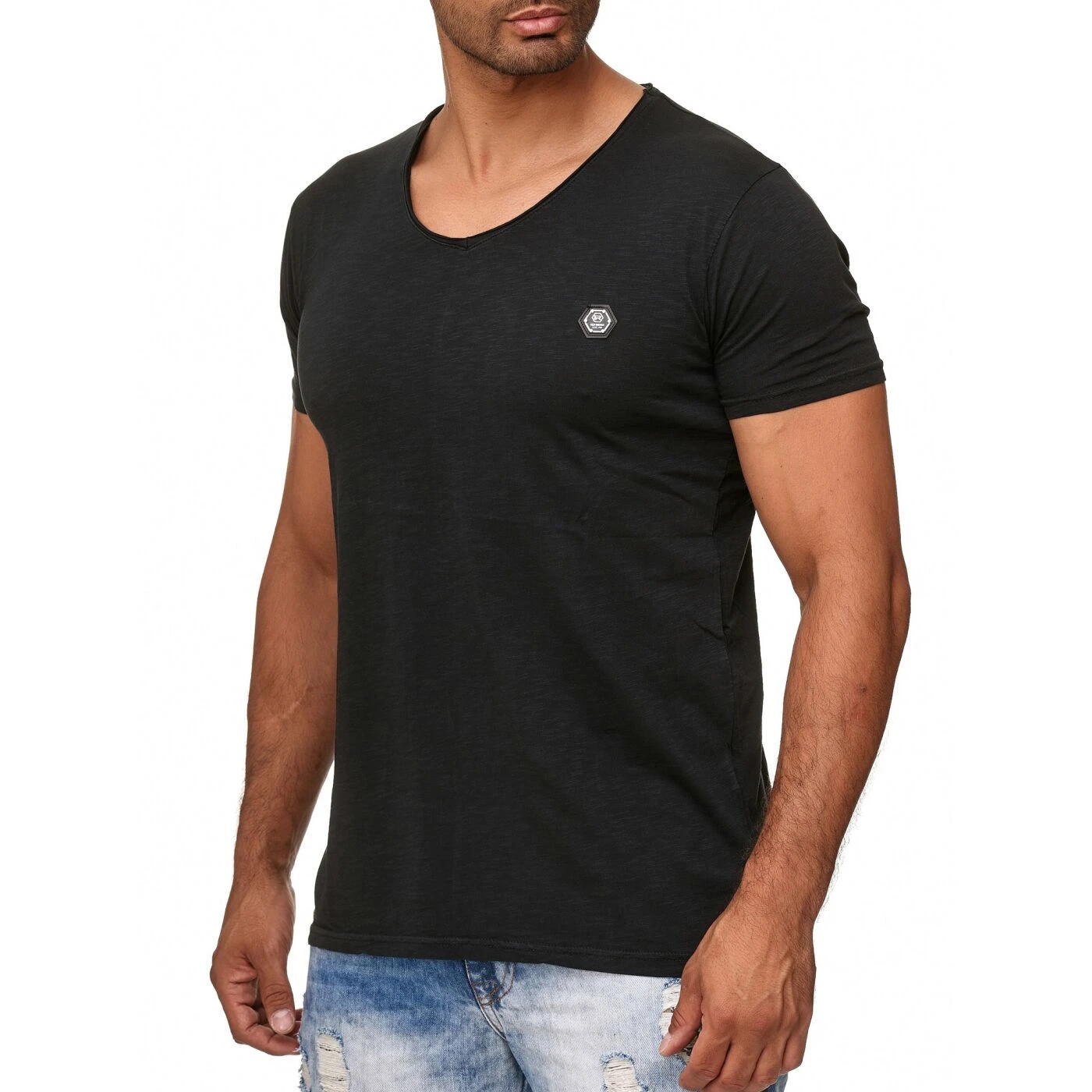 Red Bridge Herren V-Neck T-Shirt Schwarz 5 Red Bridge Herren V-Neck T-Shirt Schwarz – Bild 3
