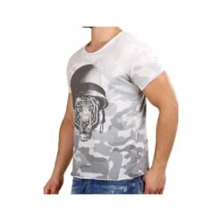 Red Bridge Herren T-Shirt Wild Tiger Camouflage Grau -EA7 Geschaft m1172 grey red bridge herren t shirt wild tiger camouflage grau m11723