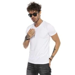 Red Bridge Herren T-Shirt V-Neck Ausschnittgröße - Eng -EA7 Geschaft m1312 red bridge herren t shirt v neck ausschnittgroesse eng11