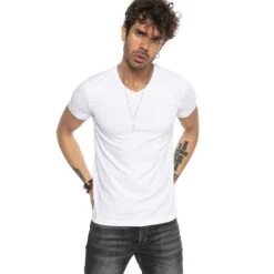 Red Bridge Herren T-Shirt V-Neck Ausschnittgröße - Eng -EA7 Geschaft m1312 red bridge herren t shirt v neck ausschnittgroesse eng12