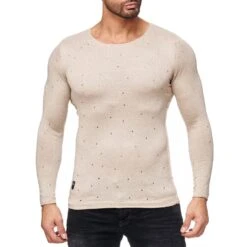 Red Bridge Herren Autumn Sky Feinstrick Pullover Beige