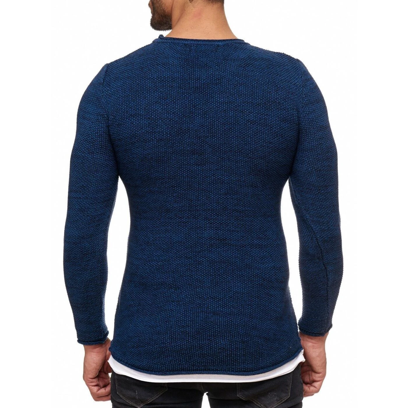 Red Bridge Herren Stylisch Cuts Strickpullover Pullover Sweat Oversize Destroyed Double Layer Indigo 5 Red Bridge Herren Stylisch Cuts Strickpullover Pullover Sweat Oversize Destroyed Double Layer Indigo – Bild 3