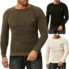 Red Bridge Herren Strickpullover Ribbed Arms Pullover -EA7 Geschaft m3086 red bridge herren strickpullover ribbed arms pullover