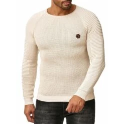 Red Bridge Herren Strickpullover Ribbed Arms Pullover -EA7 Geschaft m3086 red bridge herren strickpullover ribbed arms pullover10