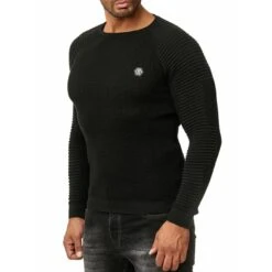 Red Bridge Herren Strickpullover Ribbed Arms Pullover -EA7 Geschaft m3086 red bridge herren strickpullover ribbed arms pullover3
