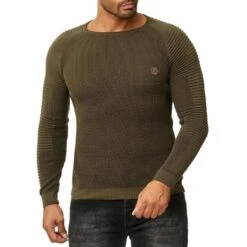 Red Bridge Herren Strickpullover Ribbed Arms Pullover -EA7 Geschaft m3086 red bridge herren strickpullover ribbed arms pullover6