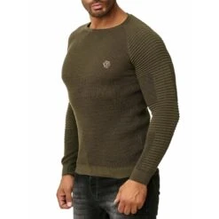 Red Bridge Herren Strickpullover Ribbed Arms Pullover -EA7 Geschaft m3086 red bridge herren strickpullover ribbed arms pullover7