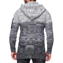 Red Bridge Herren Strickjacke Winter Yeti Lang Pullover Grobstrick Kapuze Grau -EA7 Geschaft m3622 grey red bridge herren strickjacke winter yeti lang pullover grobstrick kapuze grau m36225