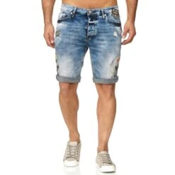 EA7 Geschaft -EA7 Geschaft m4828 standard red bridge herren jeans capri shorts working agility m48282