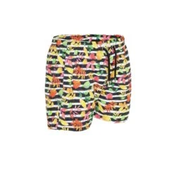 Red Bridge Herren Shorts Kurze Hose Badeshorts Schwimmhose Badehose Floral Horizontal Stripes