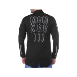 Red Bridge Herren Rockabilly Hemd Schwarz -EA7 Geschaft m5002 black red bridge herren rockabilly hemd schwarz m50024