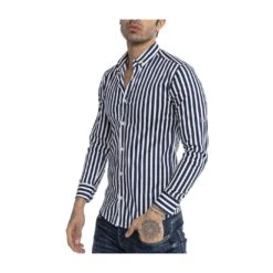 Red Bridge Herren Hemd Modern Fit Gestreift Langarm -EA7 Geschaft m5030 red bridge herren hemd modern fit gestreift langarm10