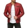 Red Bridge Herren Vintage Biker Jacke Kunst- Lederjacke Rot 2 Red Bridge Herren Vintage Biker Jacke Kunst- Lederjacke Rot -EA7 Geschaft m6028 red red bridge herren vintage biker jacke kunst lederjacke rot m6028