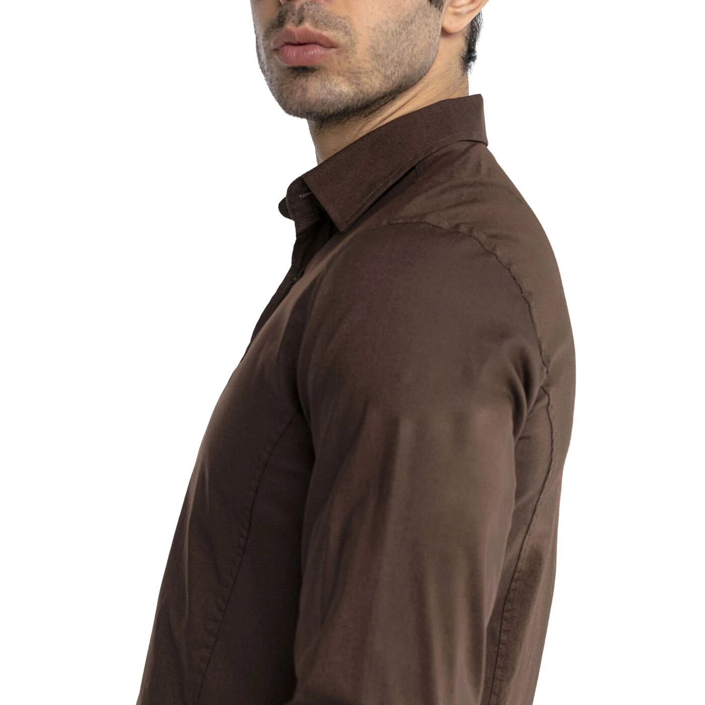 Red Bridge Herren Basic Design Slim Fit Langarm Hemd Braun 6 Red Bridge Herren Basic Design Slim Fit Langarm Hemd Braun – Bild 4