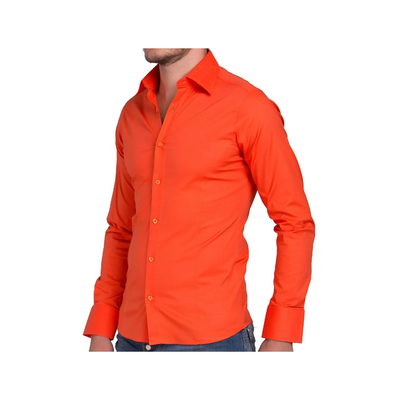 Red Bridge Herren Basic Design Slim Fit Langarm Hemd Coral 6 Red Bridge Herren Basic Design Slim Fit Langarm Hemd Coral – Bild 4