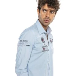 Red Bridge Herren R-Style Design Regular Fit Langarm Hemd Hellblau -EA7 Geschaft r 2130 lightblue red bridge herren r style design regular fit langarm hemd hellblau r 21306