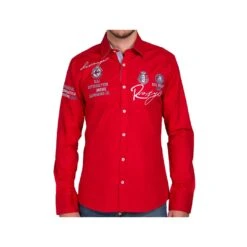 Red Bridge Herren R-Style Design Regular Fit Langarm Hemd Rot