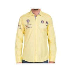 Red Bridge Herren R-Style Design Regular Fit Langarm Hemd Gelb